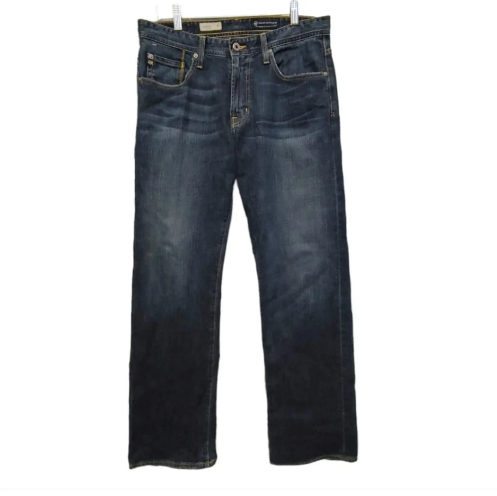 Adriano Goldschmied Hero Straight Relaxed Fit Dark Wash Blue Jeans Mens Size 32 - Picture 3 of 11